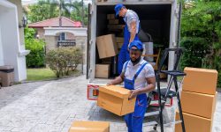 Professional goods move service use truck carry personal belongings
